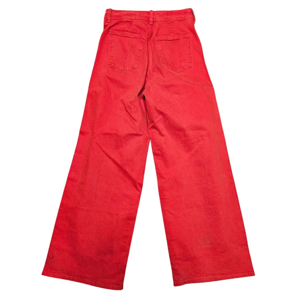 Universal Thread Sailor Wide Leg Red High Rise Denim Pants Size 2 - Picture 3 of 7